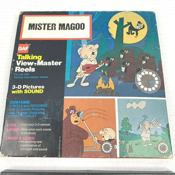 Talking View-Master Mister Mr Magoo Cartoon 3 Reel Boxed Set TH56 Vintage Kids - Picture 2 of 10